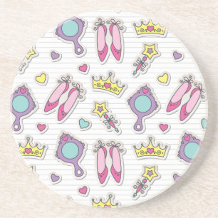 butterfly princess pattern coaster