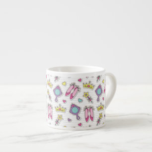 butterfly princess pattern espresso cup