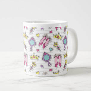 butterfly princess pattern large coffee mug