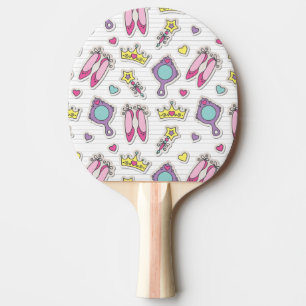 butterfly princess pattern ping pong paddle
