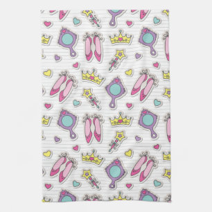 butterfly princess pattern tea towel