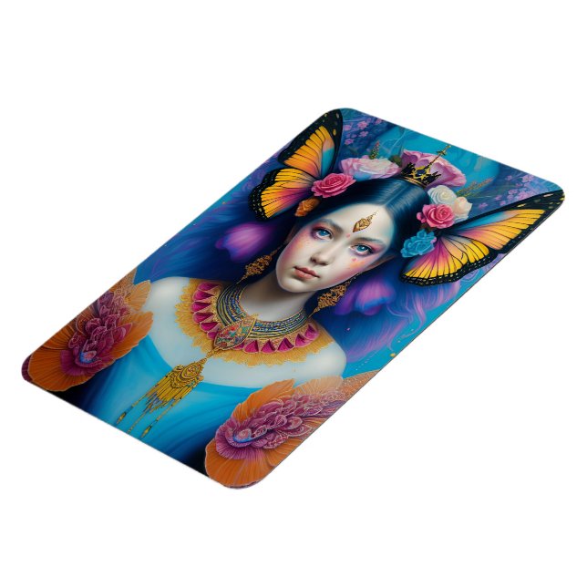 Butterfly princess with tiny crown magnet (Left Side)