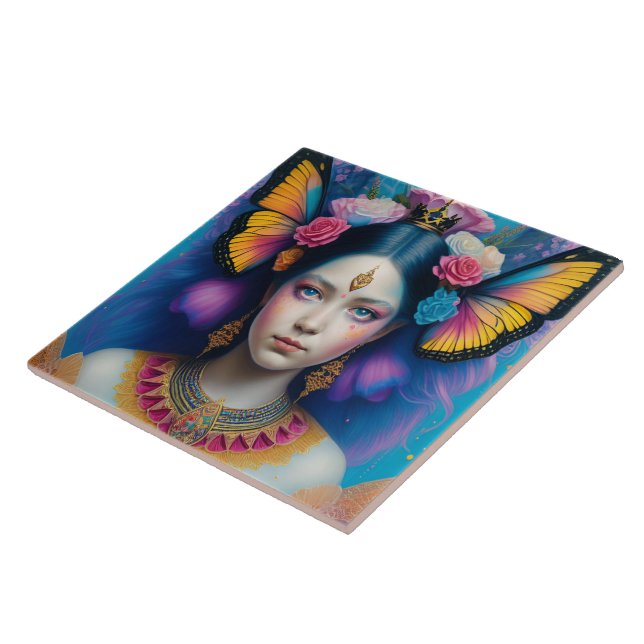 Butterfly princess with tiny crown tile (Side)