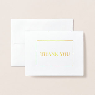 Butterfly Print Thank You Foil Card