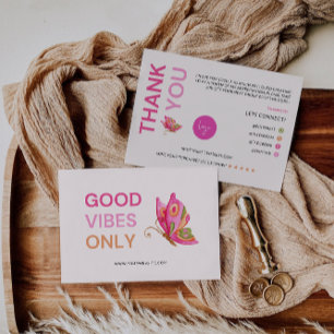 Butterfly Printable Thank You Card, Business Card