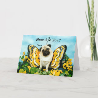 Butterfly Pug Note Card