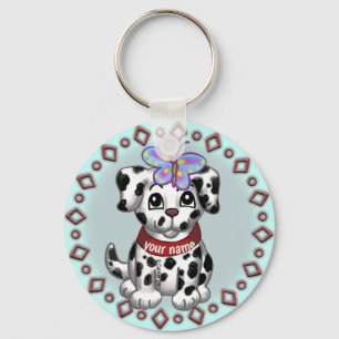 Butterfly Puppy Key Ring