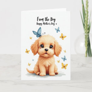 Butterfly Puppy Mothers Card