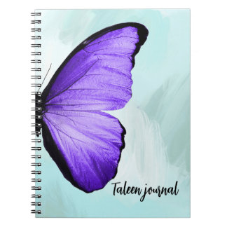 BUTTERFLY PURPLE BLUE NOTEBOOK