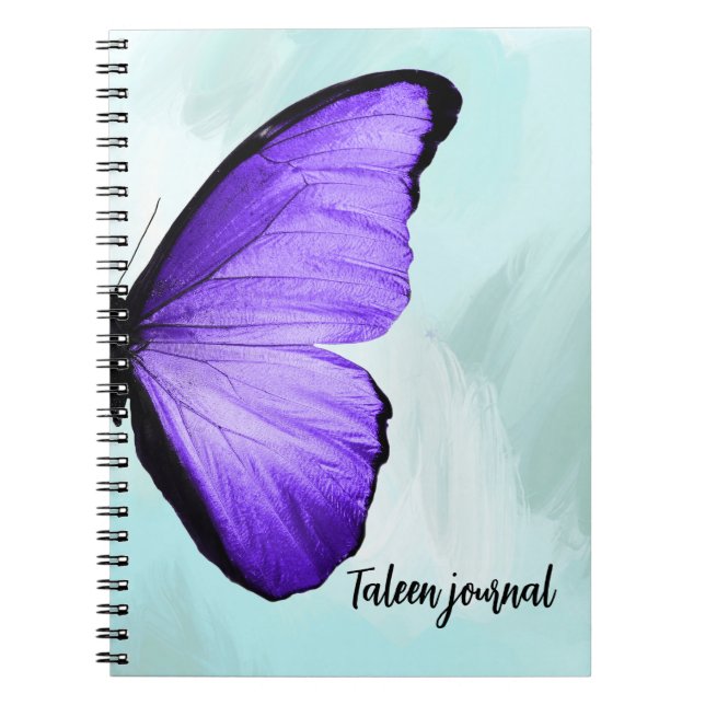 BUTTERFLY PURPLE BLUE  NOTEBOOK (Front)