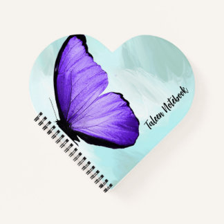 BUTTERFLY PURPLE BLUE NOTEBOOK