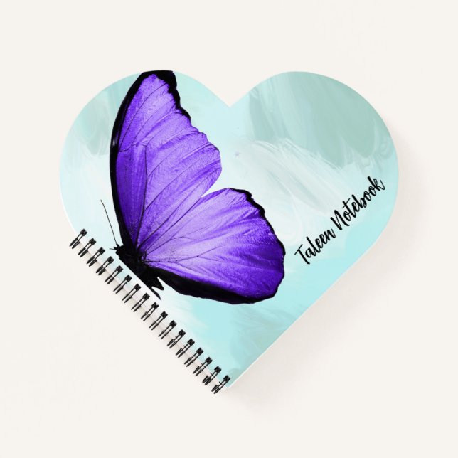 BUTTERFLY PURPLE BLUE  NOTEBOOK (Front)