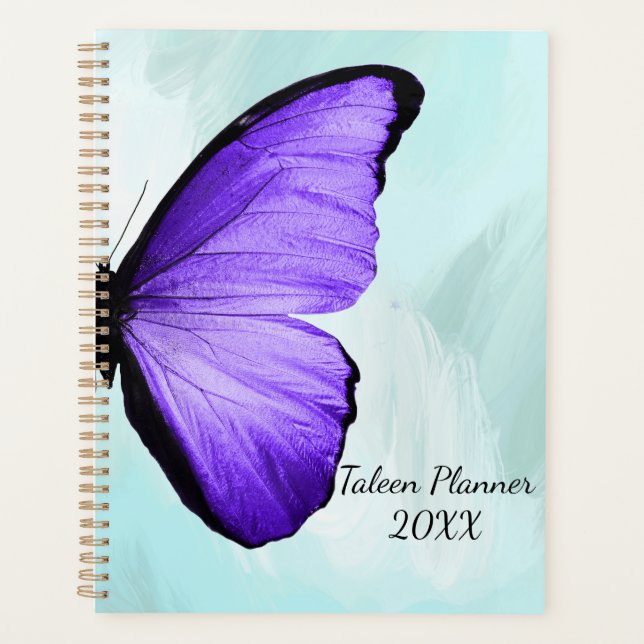 BUTTERFLY PURPLE BLUE  PLANNER (Front)