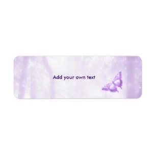 Butterfly Purple Label Sticker