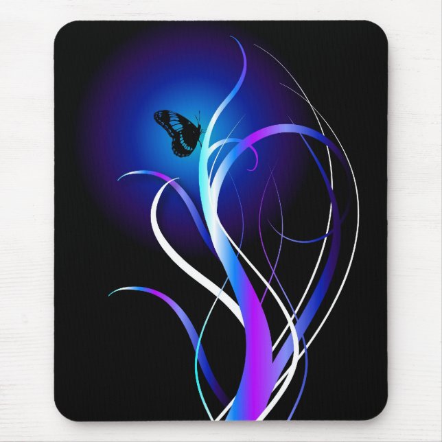 Butterfly purple mouse mat (Front)