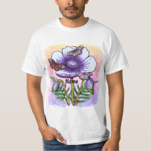 Butterfly purple Poppy T-Shirt