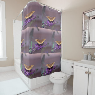 Butterfly Purple Softness Shower Curtain