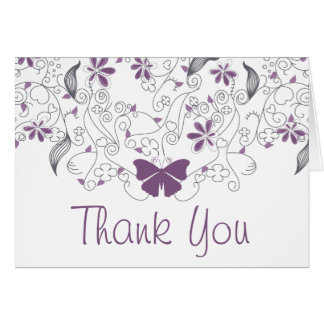 Purple Butterfly Thank You Cards, Photo Card Templates, Invitations & More