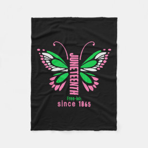 Butterfly Queen Cute Aka Juneteenth Tee  Fleece Blanket