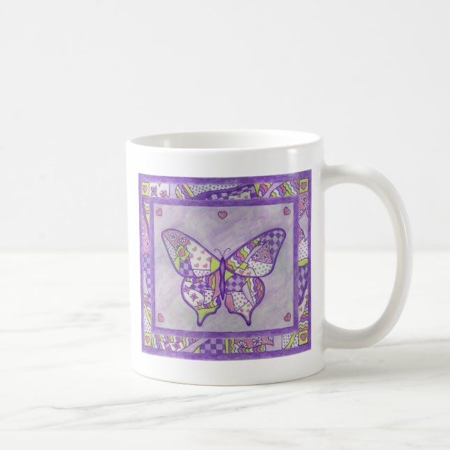 Butterfly Quilt Folk Art Mug (Right)