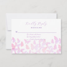 Butterfly Quinceañera RSVP Response Card
