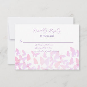 Butterfly Quinceañera RSVP Response Card