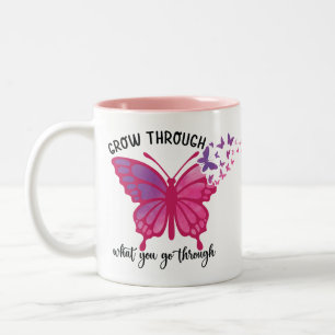 Butterfly Quote  Two-Tone Coffee Mug