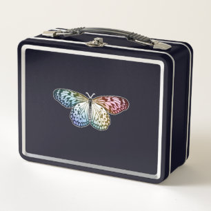 Butterfly Rainbow Metal Lunch Box