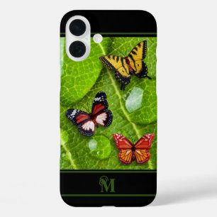 Butterfly Raindrops Leaf  Nature  iPhone 16 Plus Case