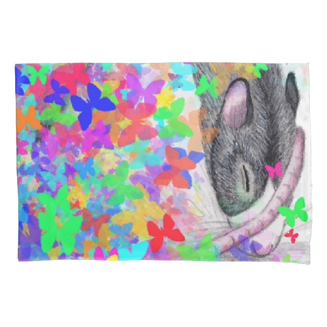 butterfly rat pillow case (Front)