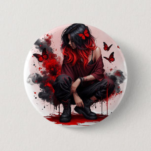Butterfly Rebellion 6 Cm Round Badge