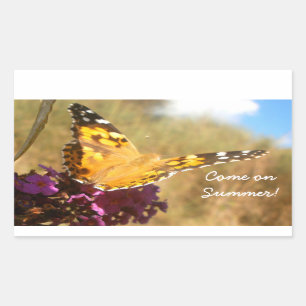 Butterfly. Rectangular Sticker
