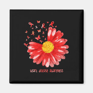 Butterfly Red Ribbon Heart Disease Awareness Magnet