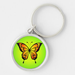 Butterfly Red Yellow Insect Illustration-20285 T-S Key Ring