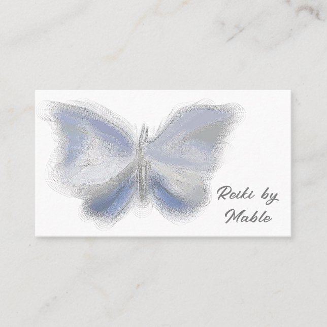 Butterfly, Reiki, Healer, Lifecoach Business Cards (Front)