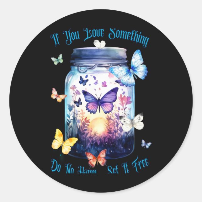 Butterfly Release Embracing Freedom Sticker  (Front)