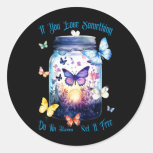 Butterfly Release Embracing Freedom Sticker