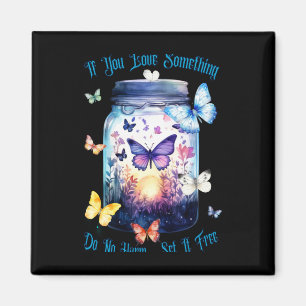 Butterfly Release Embracing Freedom Sticker  Magnet