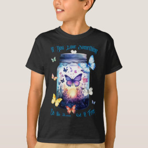 Butterfly Release Embracing Freedom Sticker T-Shirt