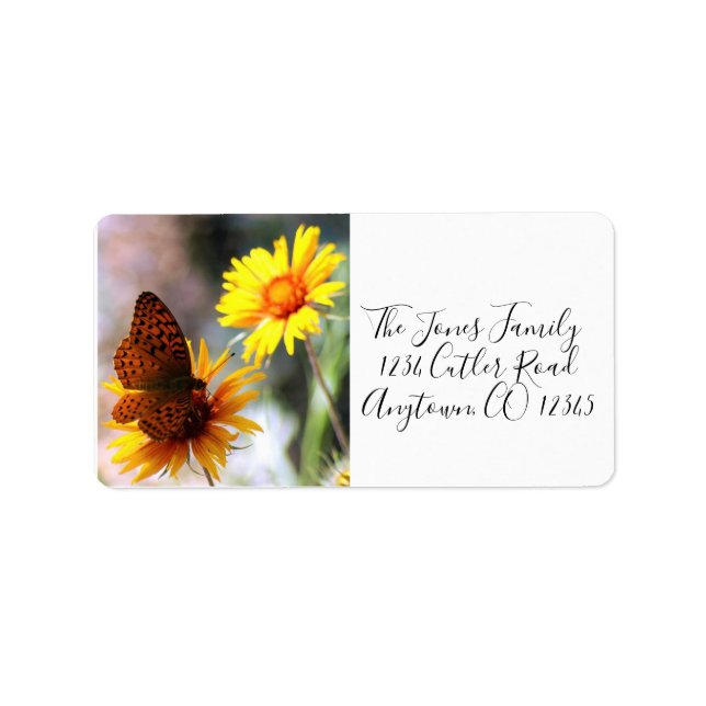 Butterfly Return Address Label (Front)