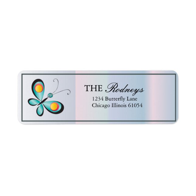 Butterfly - Return Address Labels (Front)