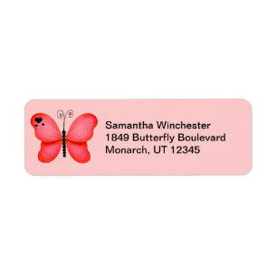 Butterfly Return Address Labels