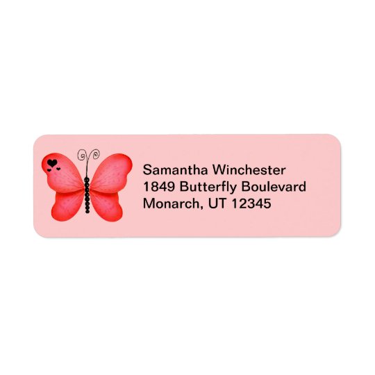 Butterfly Return Address Labels