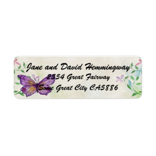 Butterfly Return Address Labels