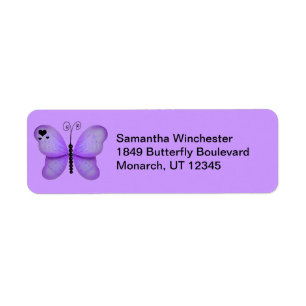 Butterfly Return Address Labels