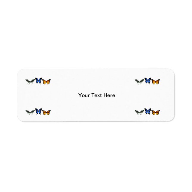 Butterfly Return Address Mailing Labels (Front)