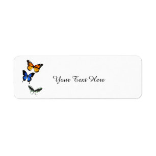 Butterfly Return Address Mailing Labels