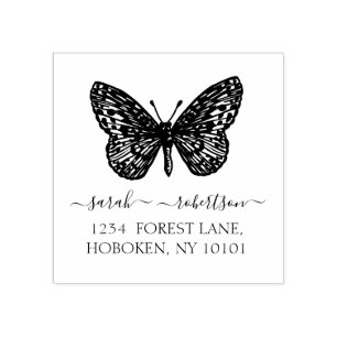 butterfly return address stamp