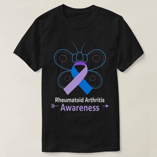 Butterfly Rheumatoid Arthritis Arthritis Awareness T-Shirt (Design Front)