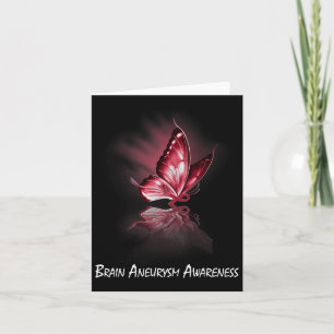 Butterfly Ribbon Brain Aneurysm Awareness Card